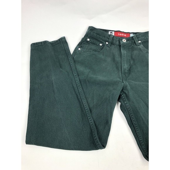 SilverTab Loose Fit Green Mom Jeans Juniors 9 100% Cotton USA Made (28x30) - Picture 3 of 10